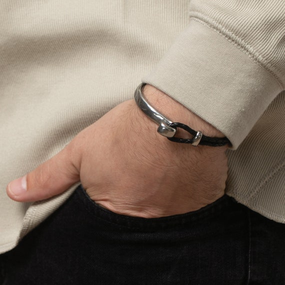 Men's Bracelet Men's Leather Bracelet Men's - Etsy