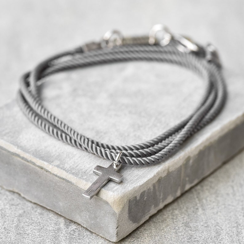 Men's Cross Bracelet Men's Religious Bracelet Etsy
