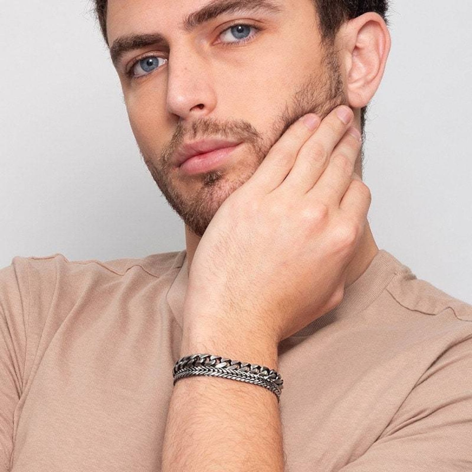 Men's Bracelet Set Men's Chain Bracelet Men's Etsy