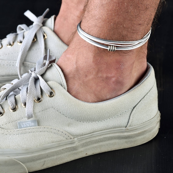 Tobilleras de hoja Simple para hombre y mujer, pulsera de pie de la suerte,  cuerda ajustable tejida, joyería|Tobilleras| - AliExpress