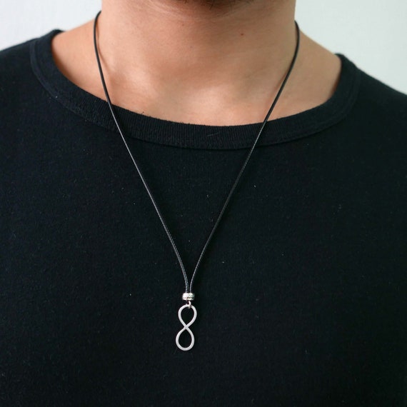 Men's Necklace Men's Infinity Necklace Men's Etsy