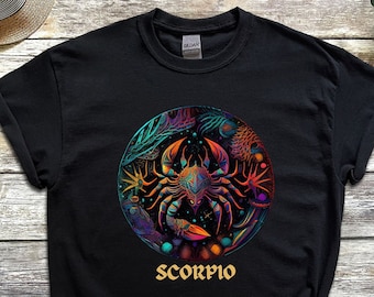 Scorpio Zodiac T-Shirt: Psychedelic Horoscope Astrology Top