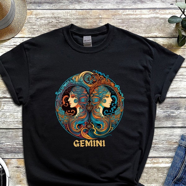 Gemini Zodiac Shirt, Gemini Horoscope Tee, Astrology Top, Gemini Star Sign top