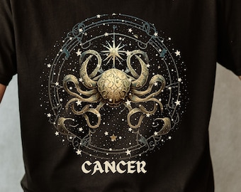 Cancer Zodiac T-shirt: Unisex Astrology Star Sign Tee