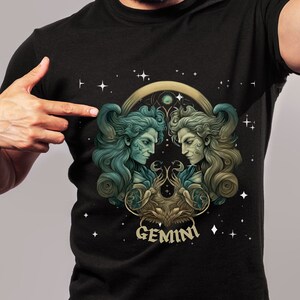Gemini Zodiac Unisex T-shirt, Gemini Horoscope Tee, Astrology Top, Gemini Star Sign top