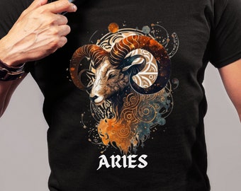 Aries Zodiac T-shirt: Unisex Horoscope Astrology Top