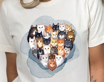 Katthjärta Graphic Tee: Kattälskare Unisex-tröja