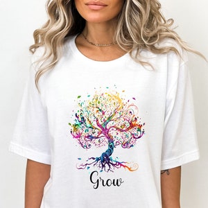 Grow shirt, Tree of life shirt, Tree Shirt, Gnarled Tree T-shirt, Nature Lover Shirt, Tree Root Shirt, inspirational shirt, Celtic shirt