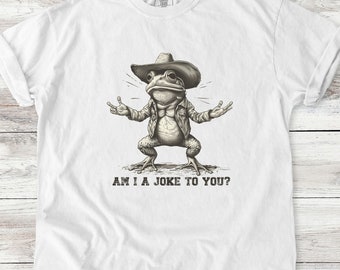Funny Cowboy Frog T-Shirt: Vintage Meme Graphic Tee