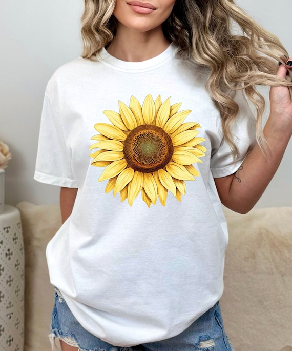 Vintage Sunflower T-shirt: Comfort Colors Boho Floral Tee - Etsy