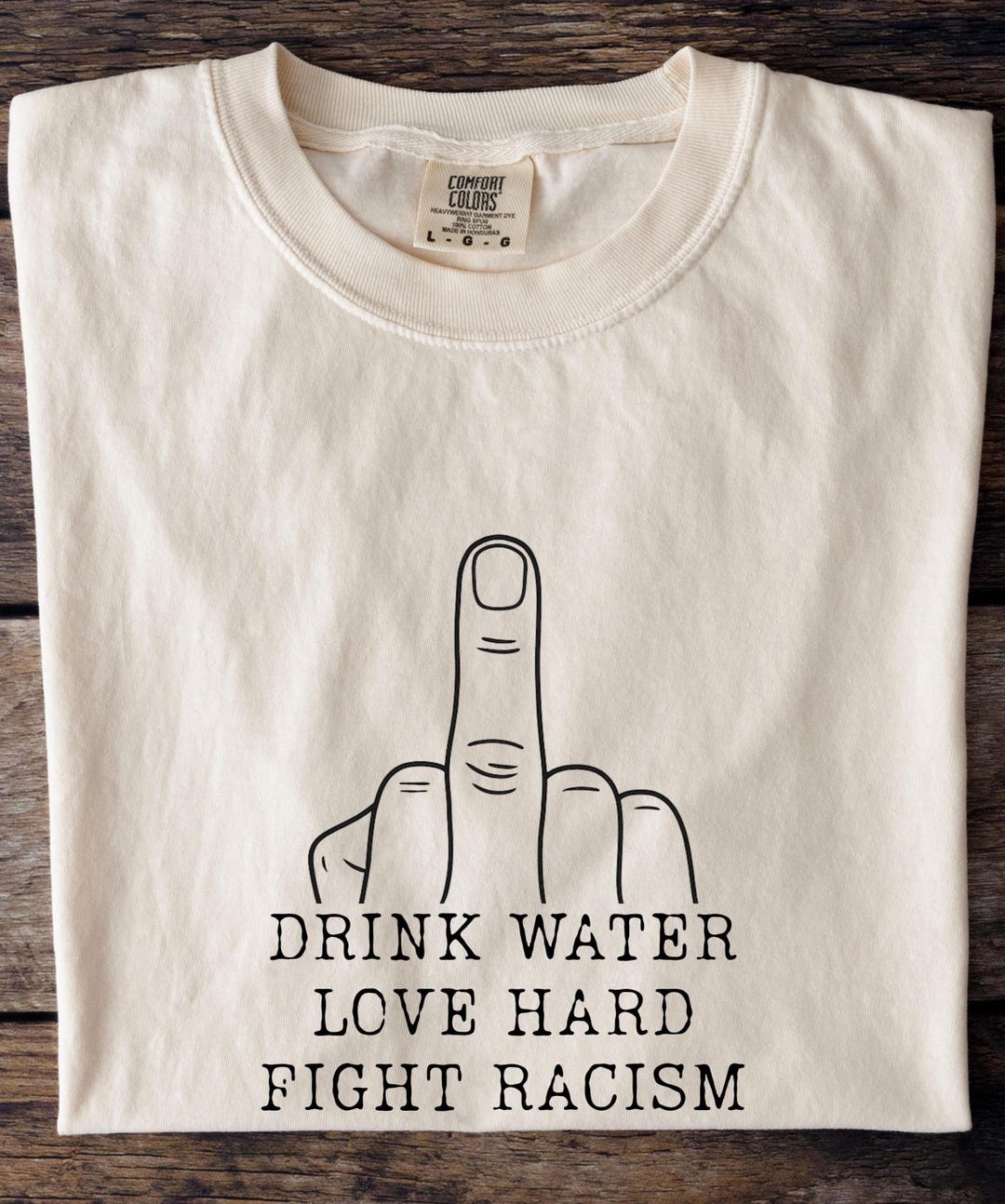 Middle Finger Fight Fight Racism Middle Finger Tee: Bold Activist Graphic T-shirt - Etsy