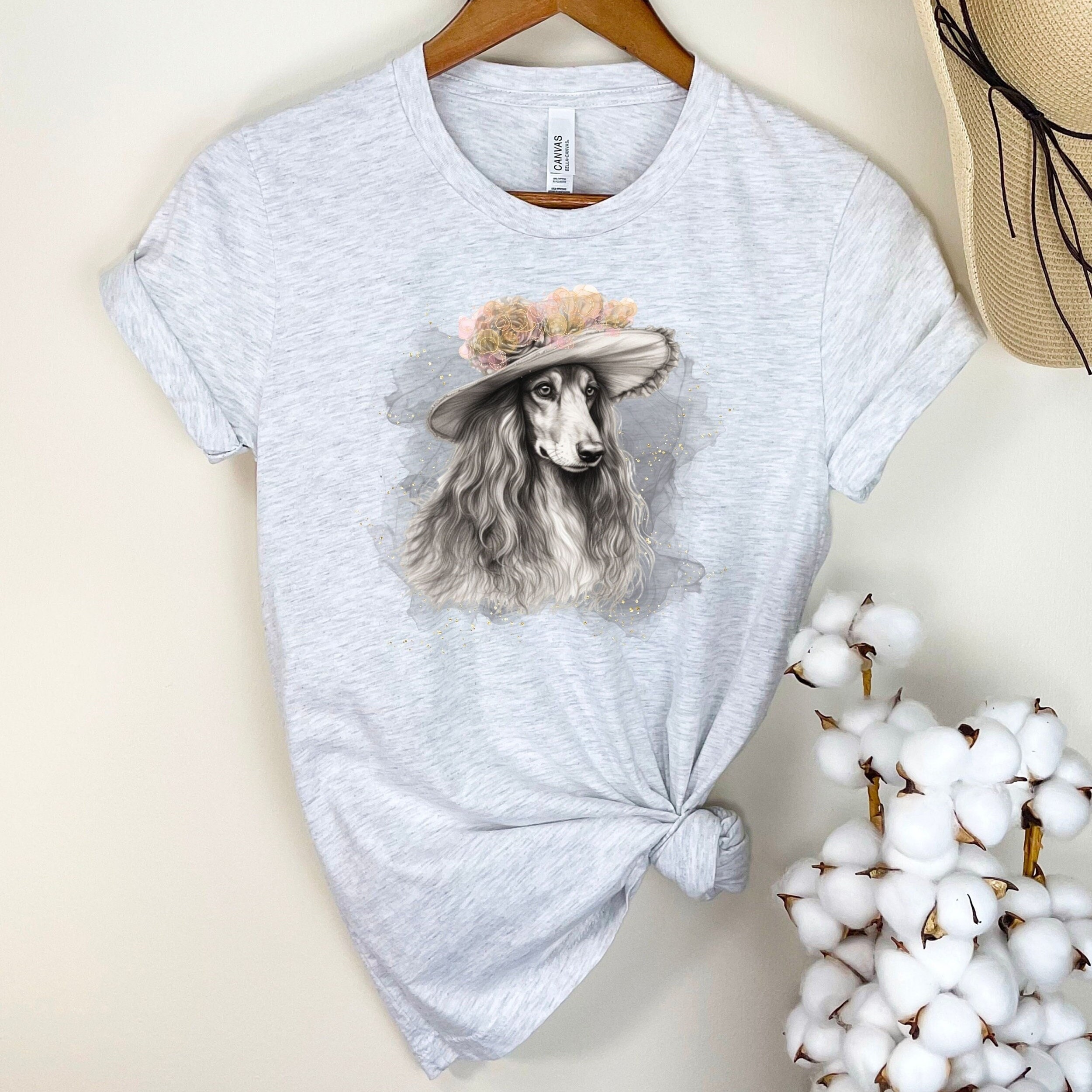 Maglietta Vintage Con Levriero Afgano - Design Retrò Per Amanti Dei Cani