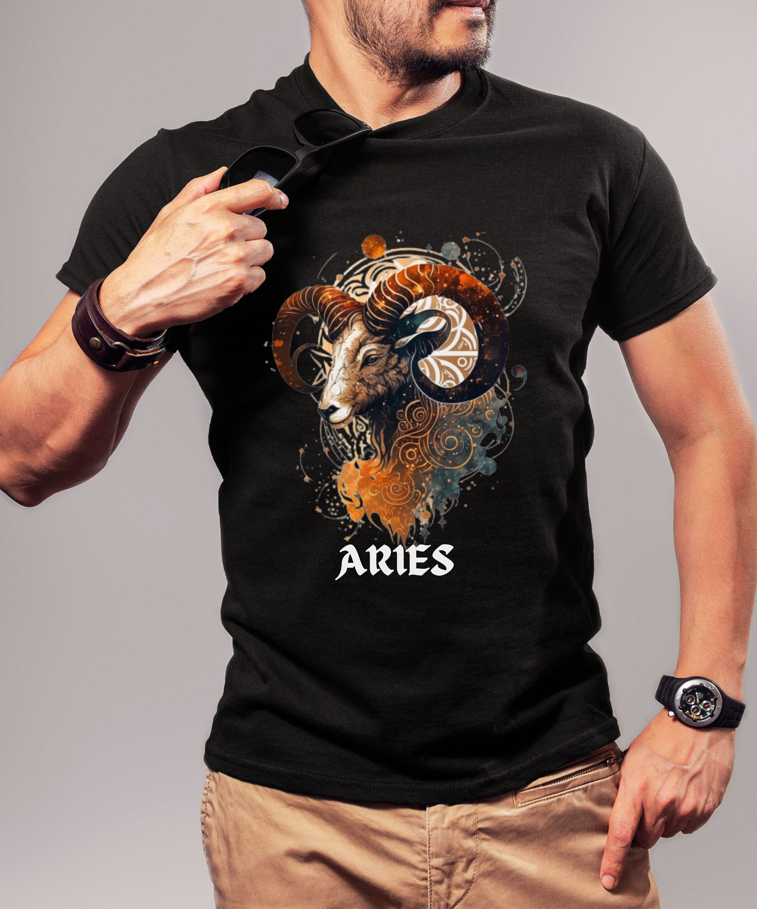 T-shirt Bélier Horoscope – Symbole Constellation, Premium Unisexe, Coton, Choix Taille/couleur