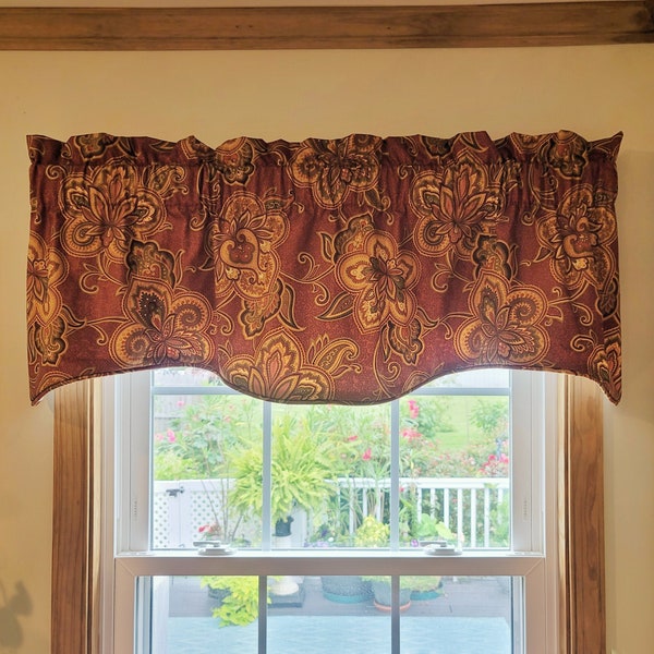 Rust Valance Paisley Valance - Etsy