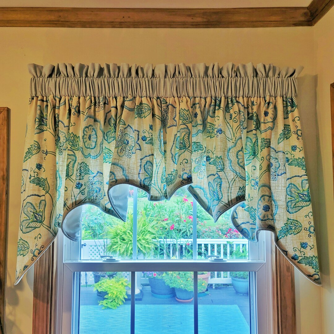 Lined Custom Made Swag Window Treatment Richloom Fabric Etsy