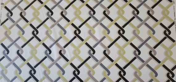 Waverly Fabric Black Diamond loop Sold By The Yard Grey A Maze Modern FREE SAMPLES Green Color: Shale