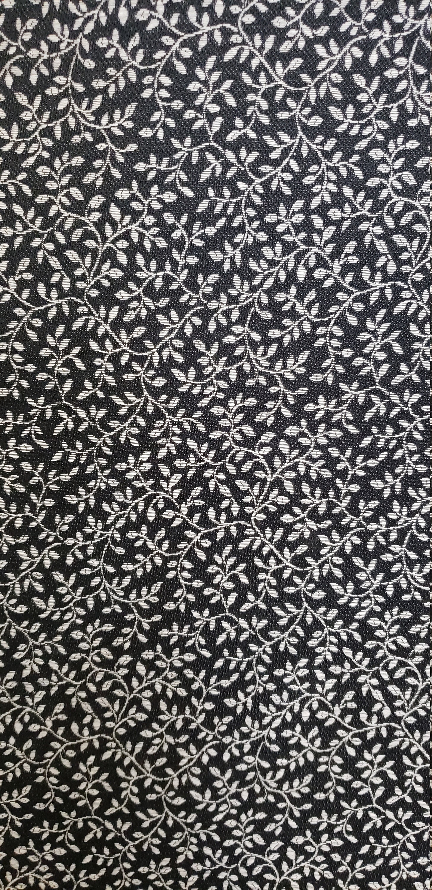 Black and Grey Vine Fabric Mini Print Medium Weight | Etsy
