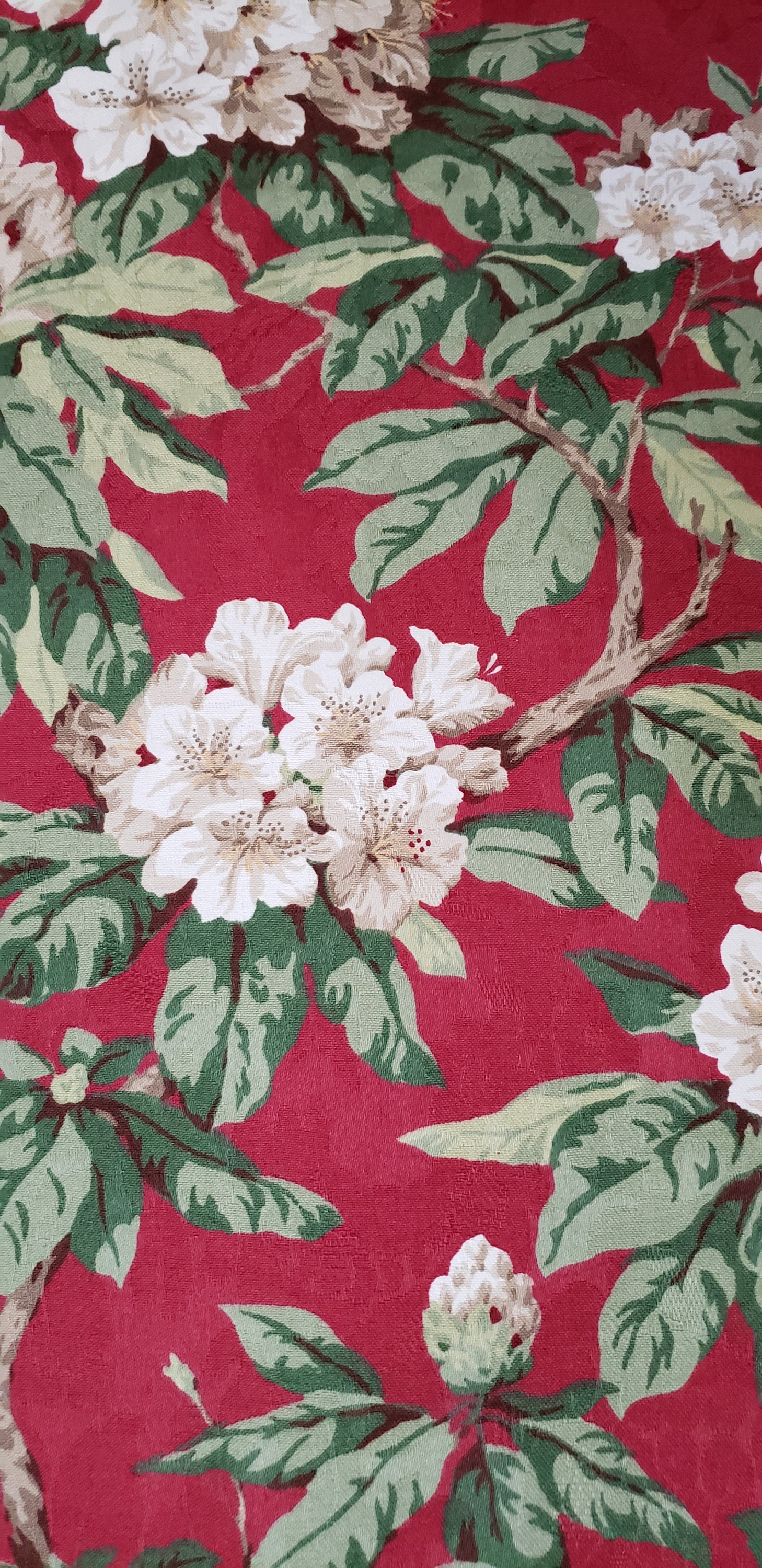 Kingsway Fabric Manon Floral Print Burgundy White Etsy