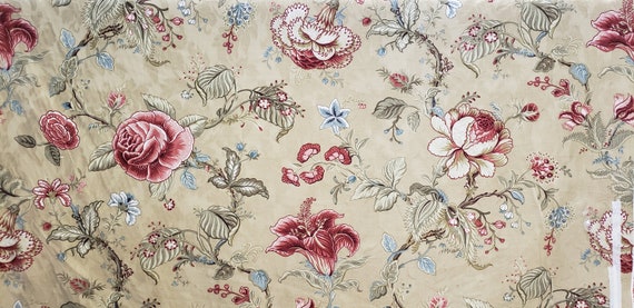 NEW - PHOEBE - JACOBEAN FLORAL PRINT UPHOLSTERY FABRIC BY THE YARD