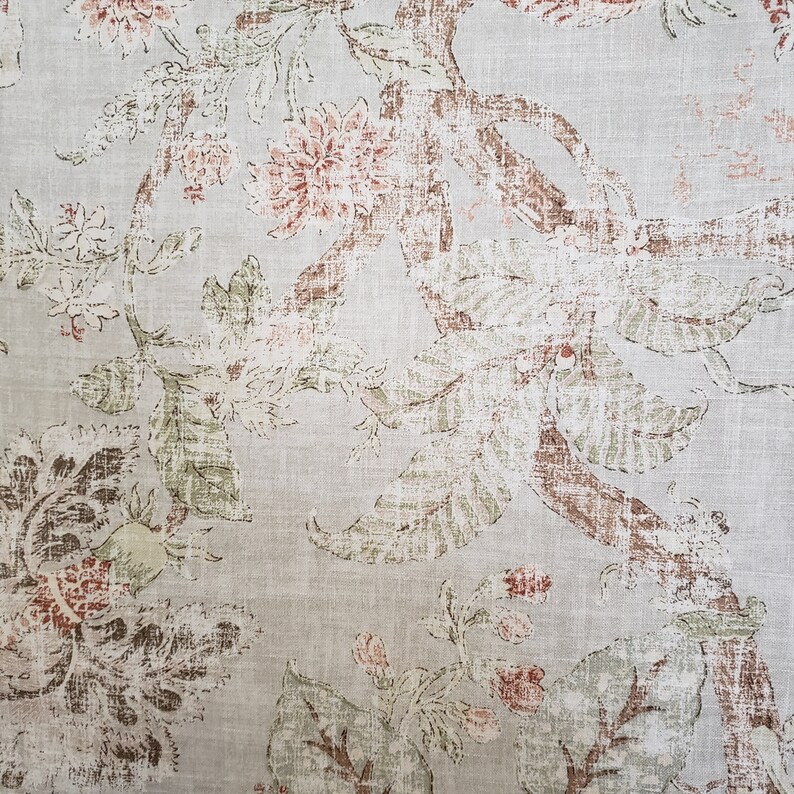 P Kaufmann Fabric Distressed Abstract Sold by the yard Jacobean Floral