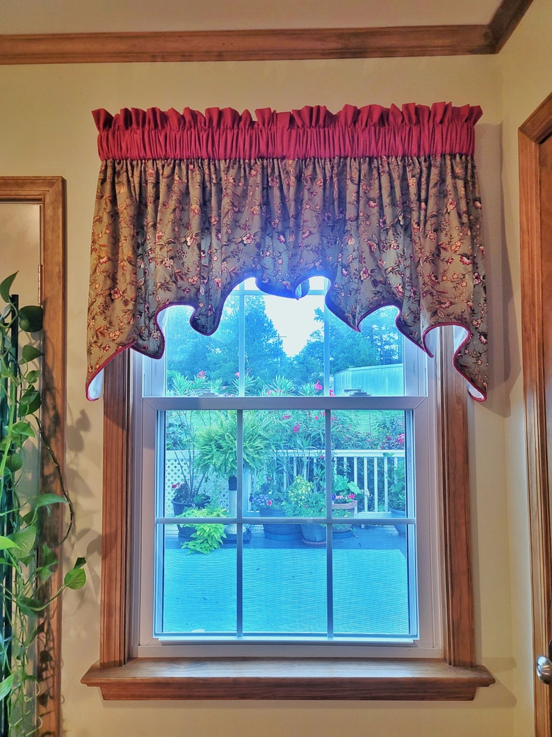 Lined Custom Made Swag Window Treatment Mill Creek Fabric Etsy