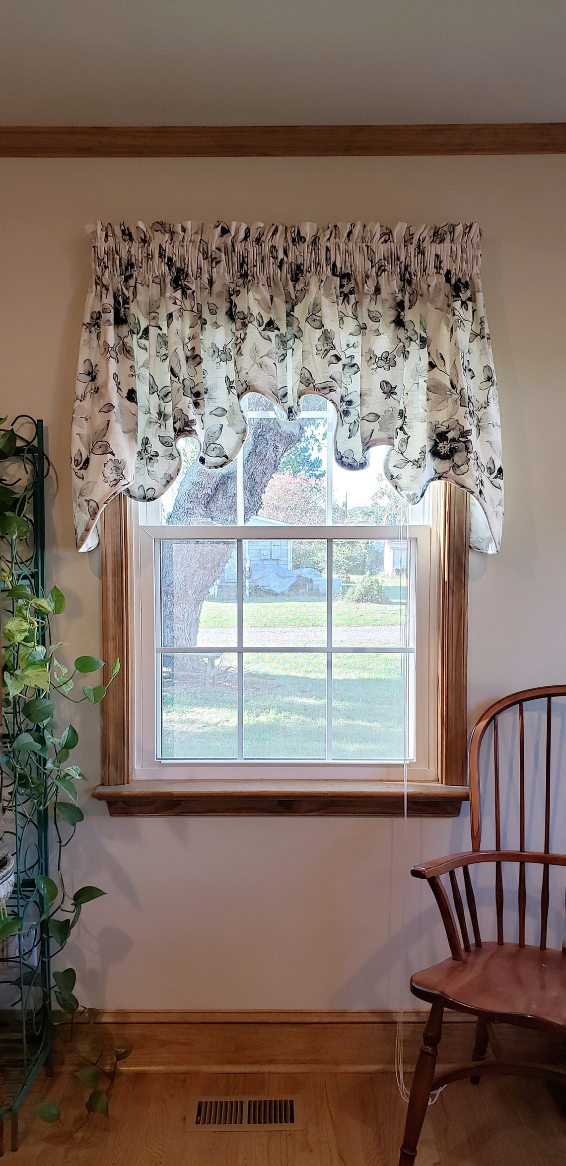 Lined Custom Made Swag Window Treatment Kelly Ripa Fabric Etsy