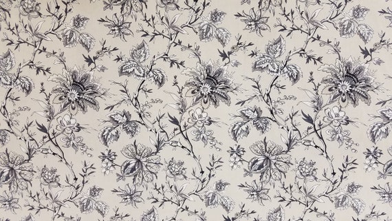 Waverly Fabric Felicite Graphite Abstract Floral | Etsy