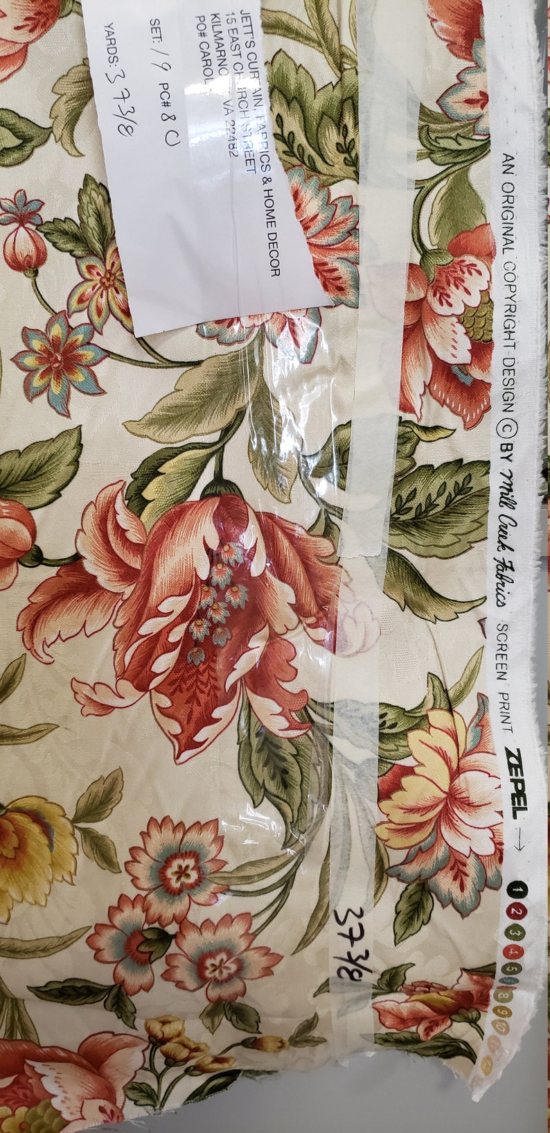 Swavelle Mill Creek Fabric Jacobean Floral Damask Rust | Etsy
