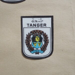 Pack de 10 Mini Autocollants Tanger - Boucliers - Armoiries - Tanger/Tanger - Maroc - Autocollants de voyage