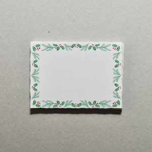 Vintage Drucker Karten - Weihnachtsrand - Packung x20 Blanko-Karten - Vintage Schreibwaren