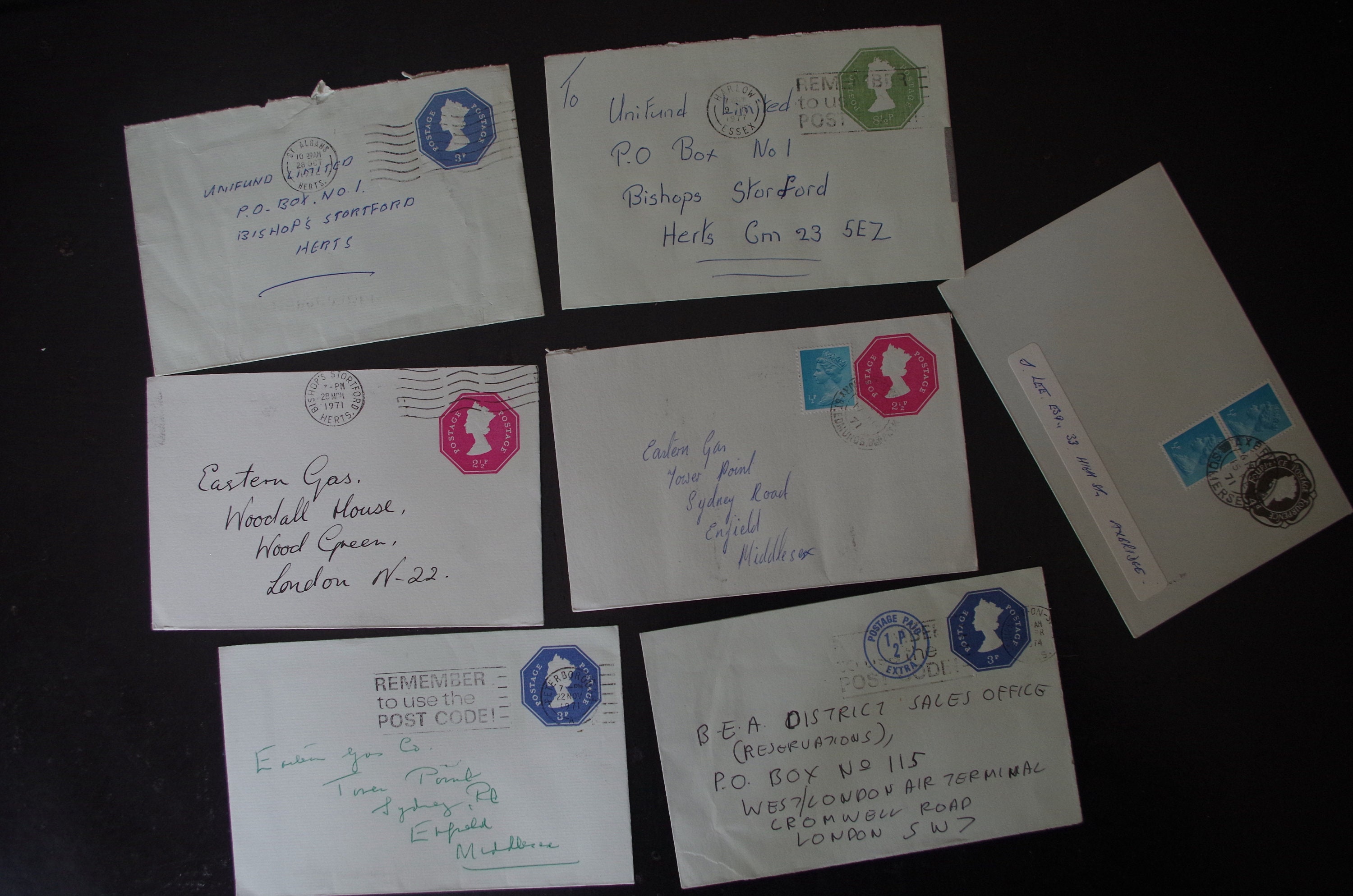 Vintage Used Envelopes PrePaid Postage Marks Postal Etsy