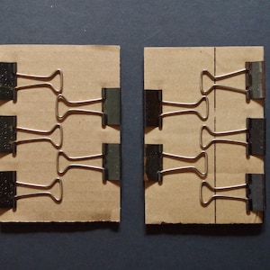 Vintage Clips - Myers Foldback Clips - Small Sizes - Mixed Set of x5 - Vintage Desk Items - Vintage Stationery