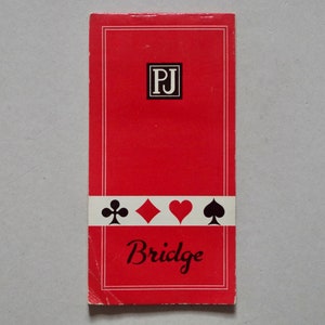 Vintage Notizblock - Bridge Scoring Pad - 'Champagne Perrier-Jouët, Épernay' - Blanko Bögen - Vintage Briefpapier