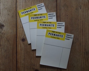 Vintage Notepads - Headed Notepaper - 'Permanite Roofing Felt' - Vintage Stationery