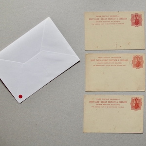 Victorian Blank Postcards - Sets of x3 Postcards - Mostly Blank and Unused - Vintage Stationery