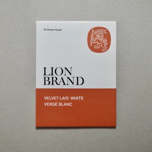 Bloc de notas vintage - Bloc de papel para escribir cartas - Lion Brand - En blanco y sin usar - Papelería vintage