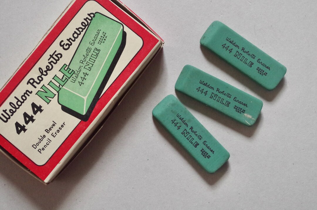 Vintage Erasers Original Box With X3 Erasers 'weldon Etsy