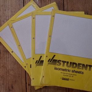 Vintage Paper Pad - Isometric Paper - A4 - Chartwell - Blank and Unused - Vintage Stationery
