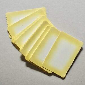 Vintage-Druckerkarten - 50er-Packung - Gelbe Kanten - 'Apennin' -Gateway - Wiggins Teape - Vintage Schreibwaren