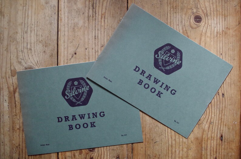 Vintage Sketchbook Drawing Book Silvine Pair of Books Etsy UK