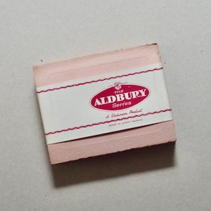 Vintage Drucker-Karten - 50er-Packungen - Pink - Deckle Edge - The Aldbury Series - Lion Brand - Vintage Stationery