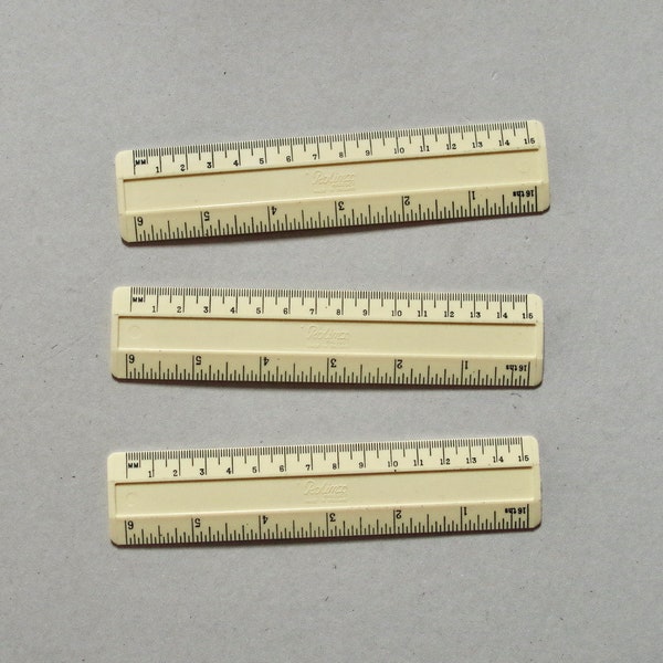 Vintage Ruler - Short Plastic Ruler - 'Rolinx' - Centimetres/Inches - Vintage Desk Items - Office - Vintage Stationery