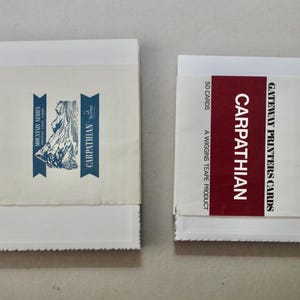 Vintage Printers Cards - Vikkort - Präglad kant - Carpathian - Printers Blanks - Vintage brevpapper