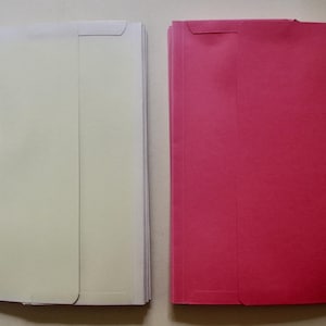 Vintage mappar - Parti om x5 - Kortpärm - Foolscap - Vintage brevpapper