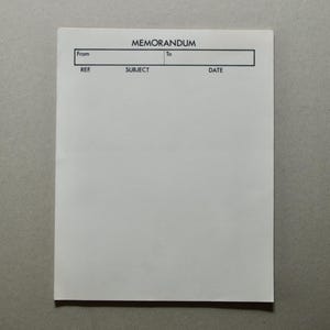 Bloc de notas vintage - Membrete de oficina - Hojas en blanco - Papelería vintage