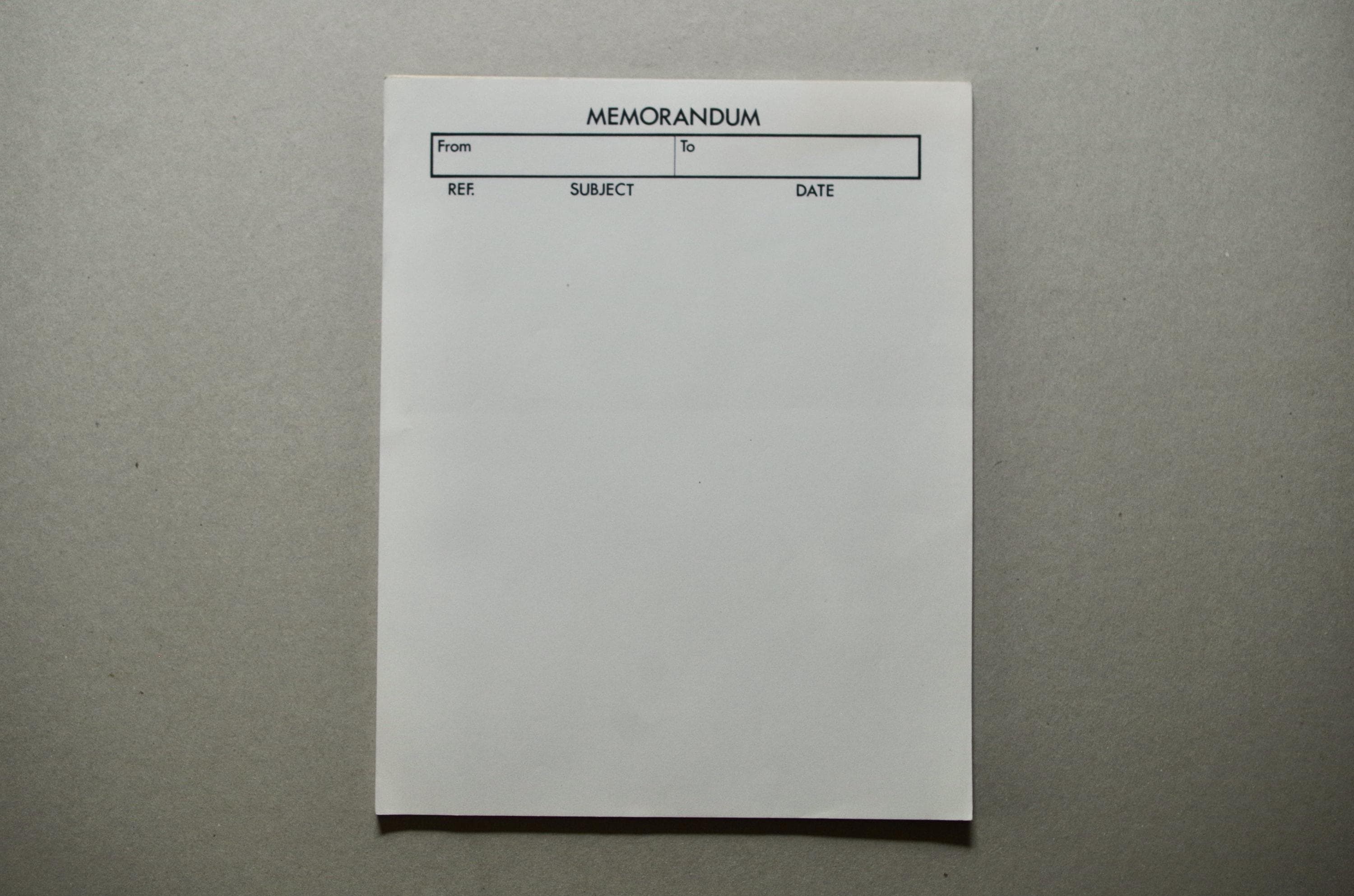 Bloc de notas vintage Membrete de oficina Hojas en blanco