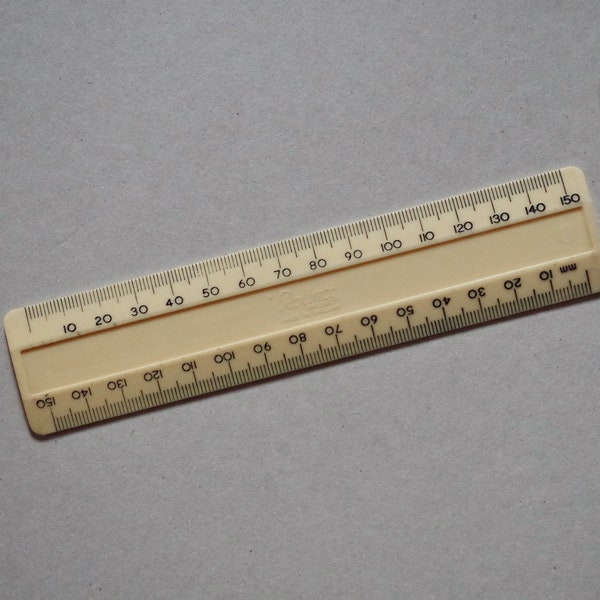 Vintage Ruler - Short Plastic Ruler - 'Rolinx' - Centimetres/Millimetres - Vintage Desk Items - Office - Vintage Stationery