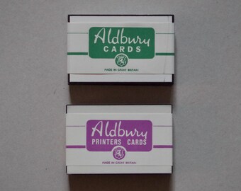 Vintage Printers Cards - Mourning Stationery - Black Border - Aldbury - Lion Brand - Packs of x50 - Vintage Stationery