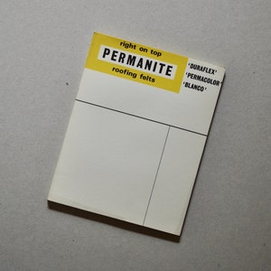 Vintage Anteckningsblock - Anteckningspapper med brevpapper - 'Permanit Takpapp' - Tomt och Oanvänt - Vintage Stationery