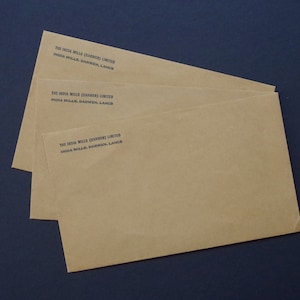 Vintage Envelopes - Set of x3 - 'The India Mills - Darwen, Lancashire' - Vintage Stationery